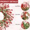 Summer Wreaths for Front Door - 26 Inch Summer Summer Front Door Wreath, Artificial Paper Flower Wreath for Indoor Outdoor Home Door Wall Window Wedding Background Decor (Red Pink)